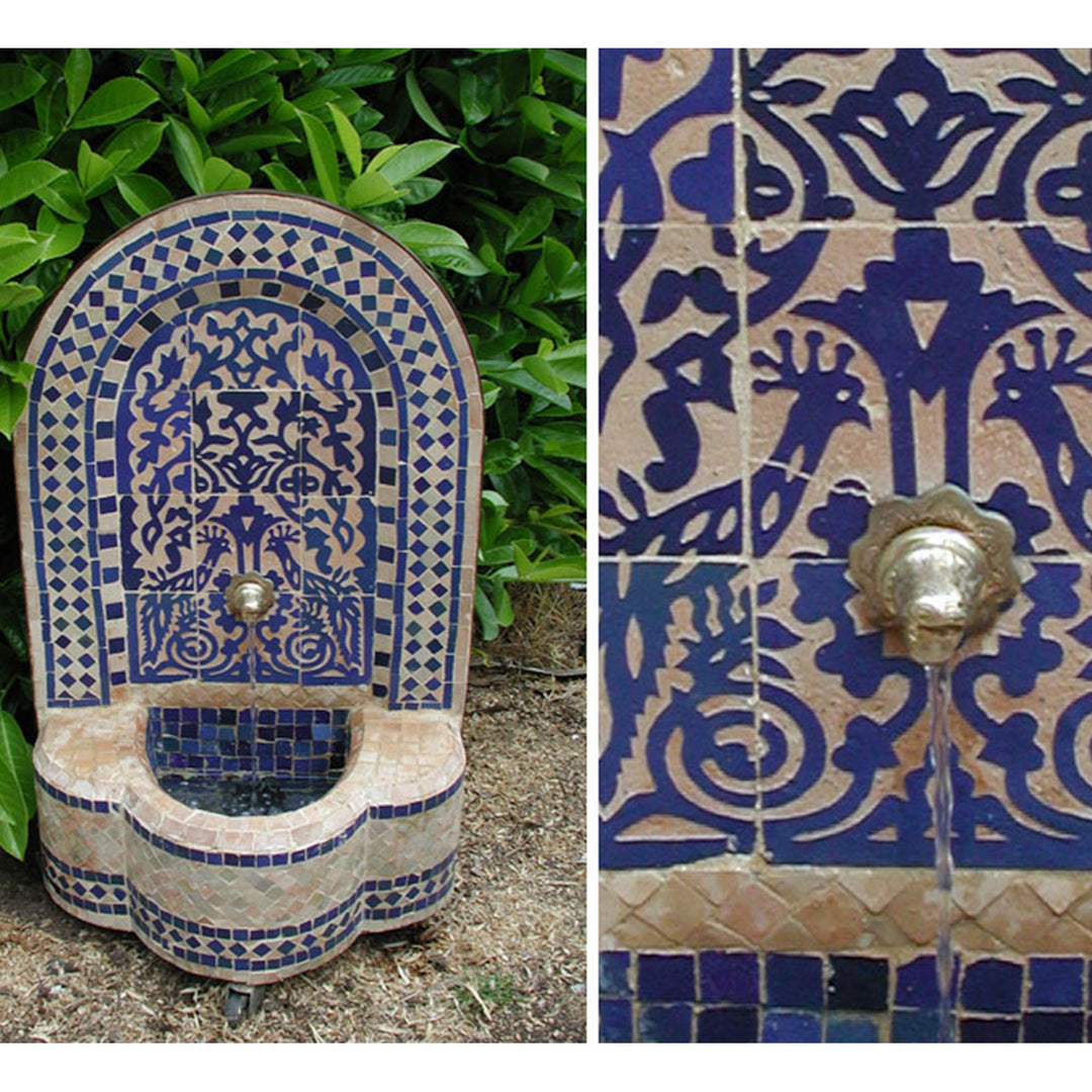 Morocco mosaic fountain Asfor Blue