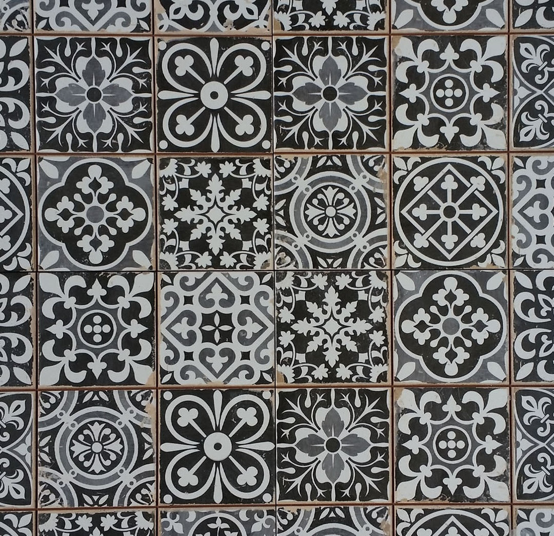 Moroccan tiles Rahel Black Patchwork