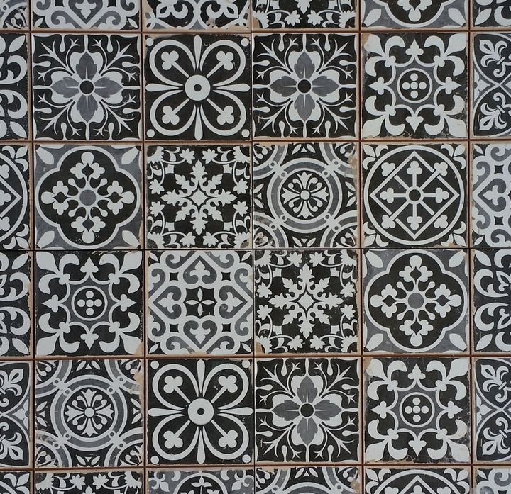 Moroccan tiles Rahel Black Patchwork