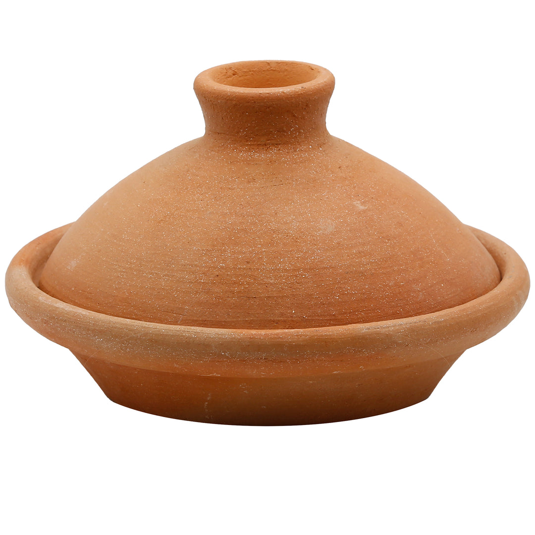Small Tajine from Morocco 20 cm, natural and unglazed made of traditional clay