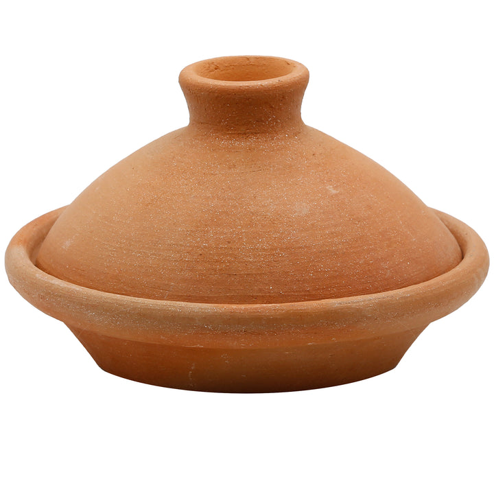 Small Tajine from Morocco 20 cm, natural and unglazed made of traditional clay