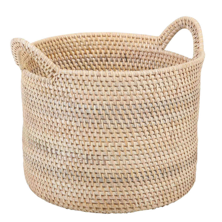 Elie natural rattan basket with handle