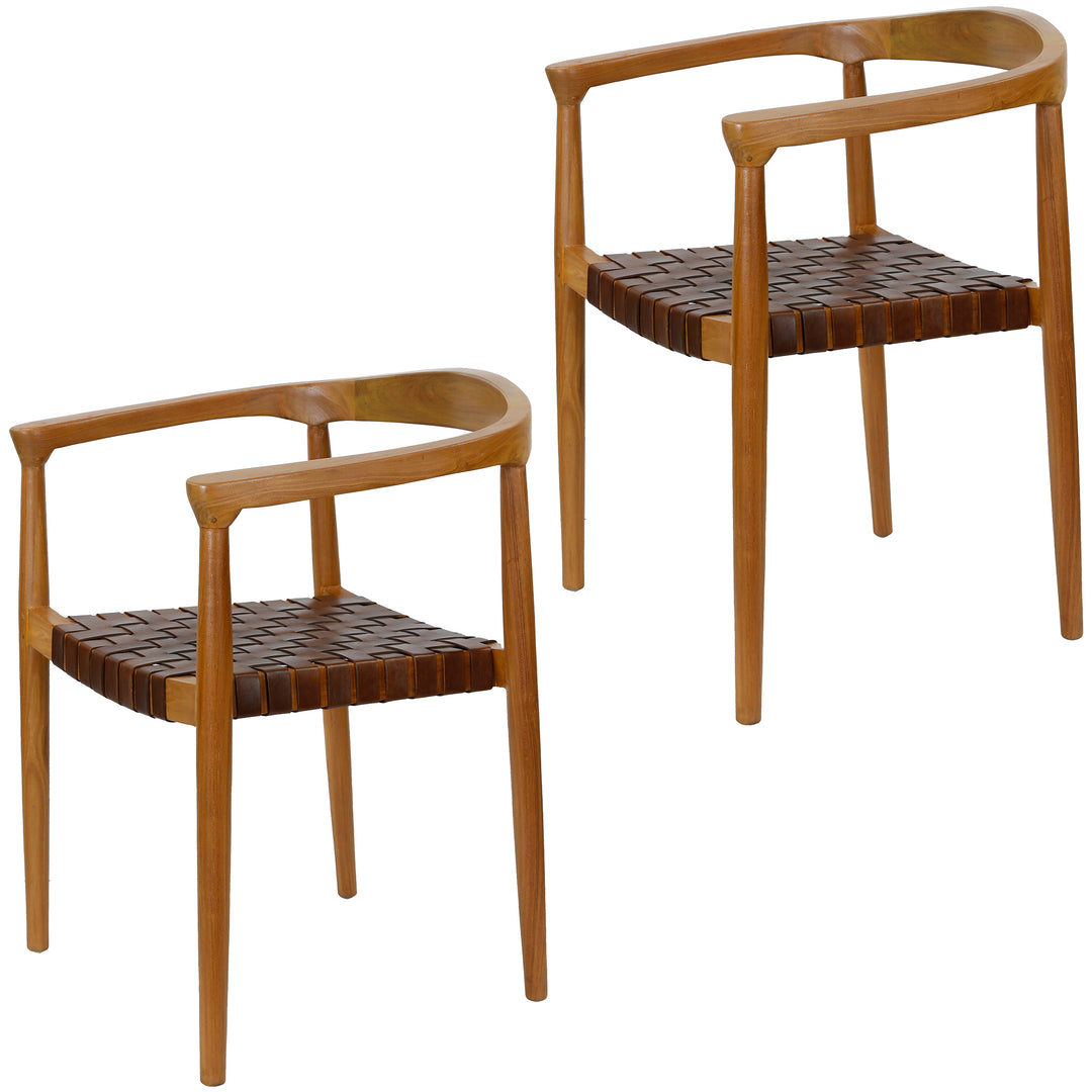 Leather dining chair