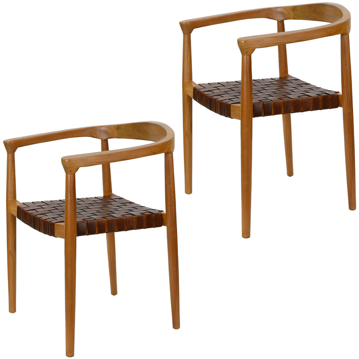 Leather dining chair