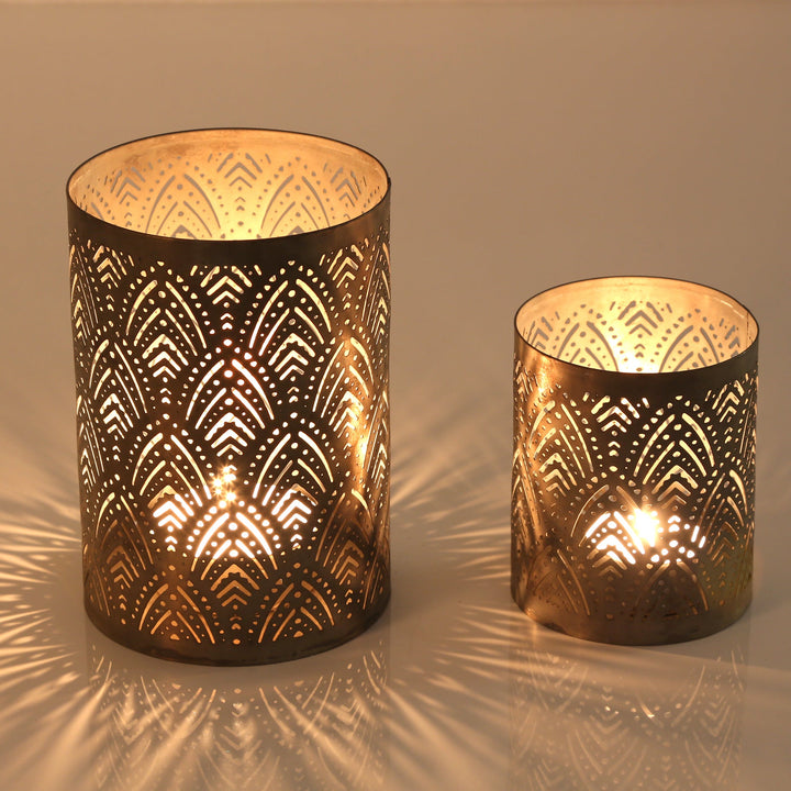 Set of 2 Lauro tea light holders