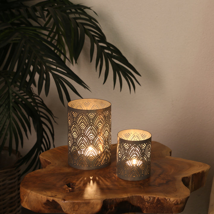 Set of 2 Lauro tea light holders