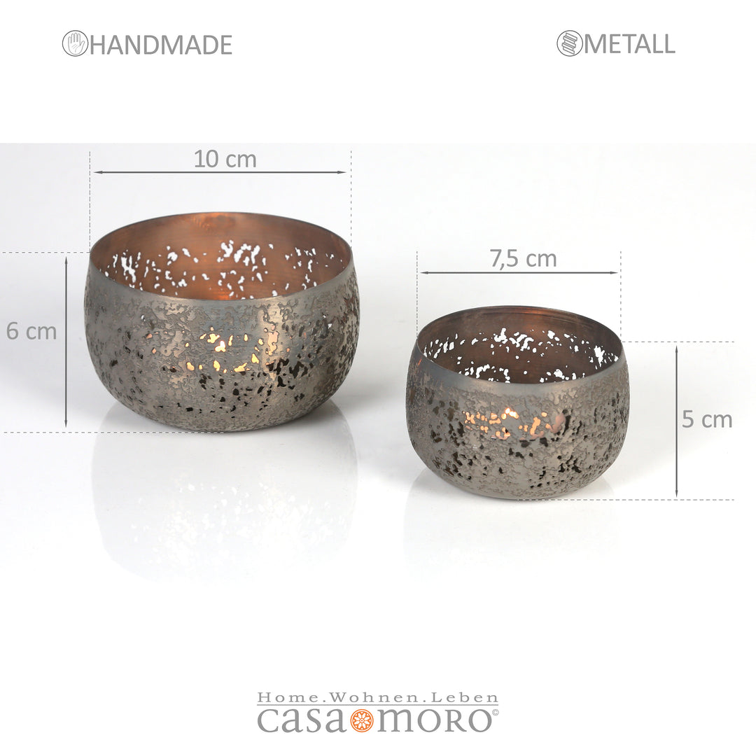 Set of 2 Massimo tea light holders