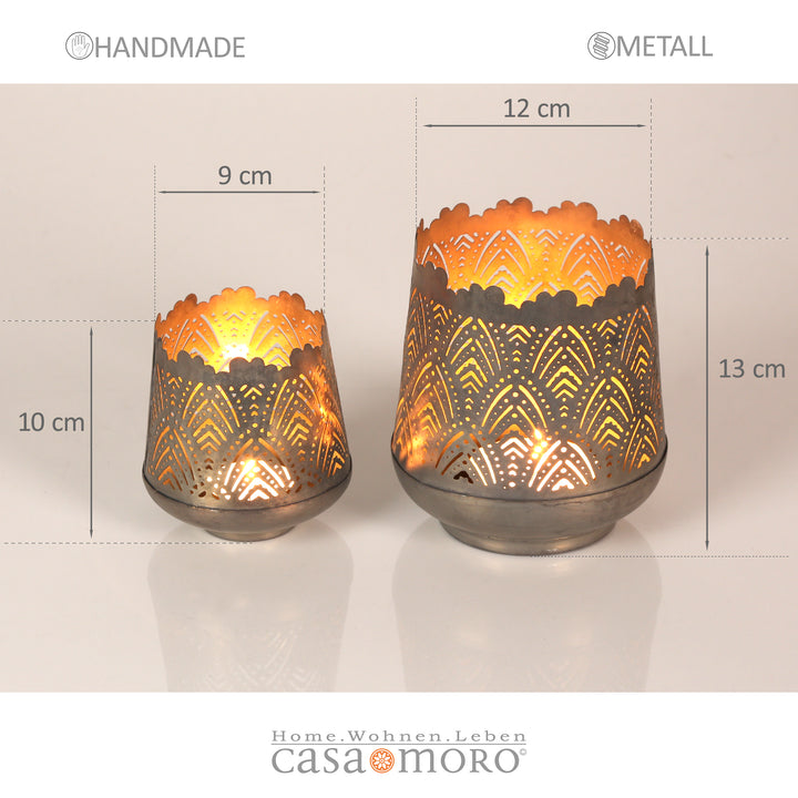 Set of 2 Rico tea light holders