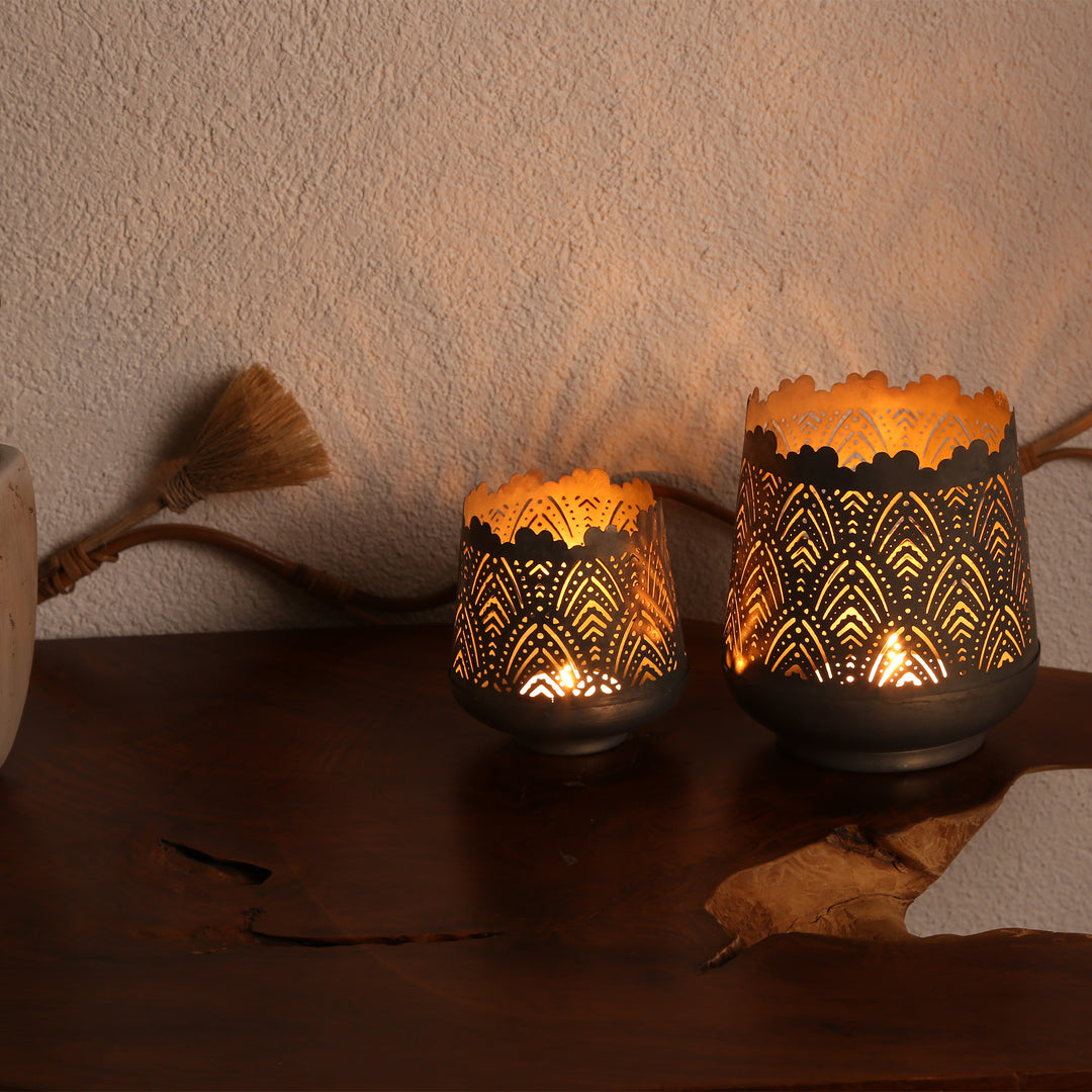 Set of 2 Rico tea light holders