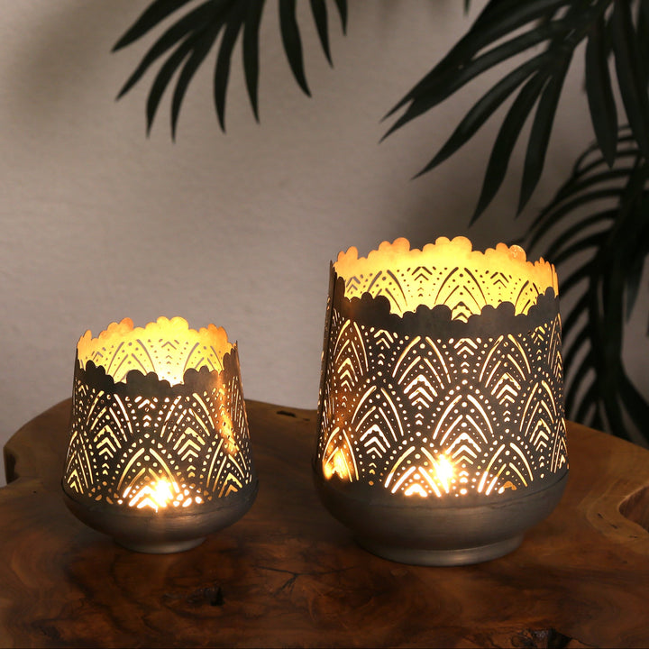Set of 2 Rico tea light holders