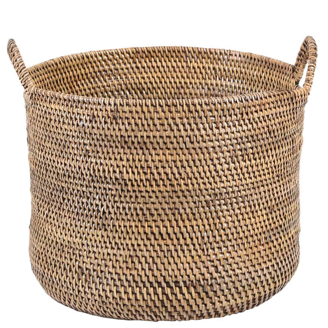 Elie Brown rattan basket with handle