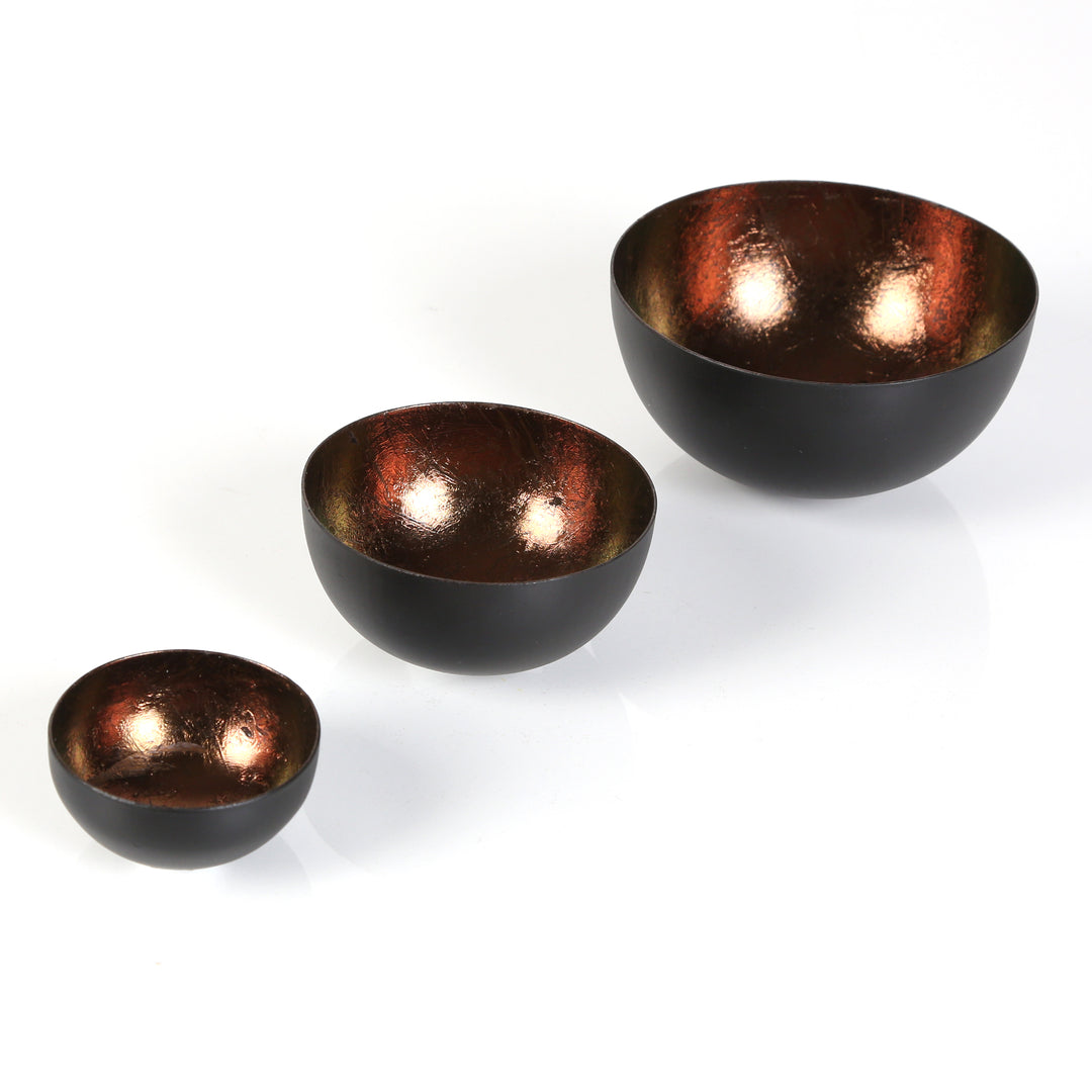 Set of 3 Meo Brown Tealight Holders