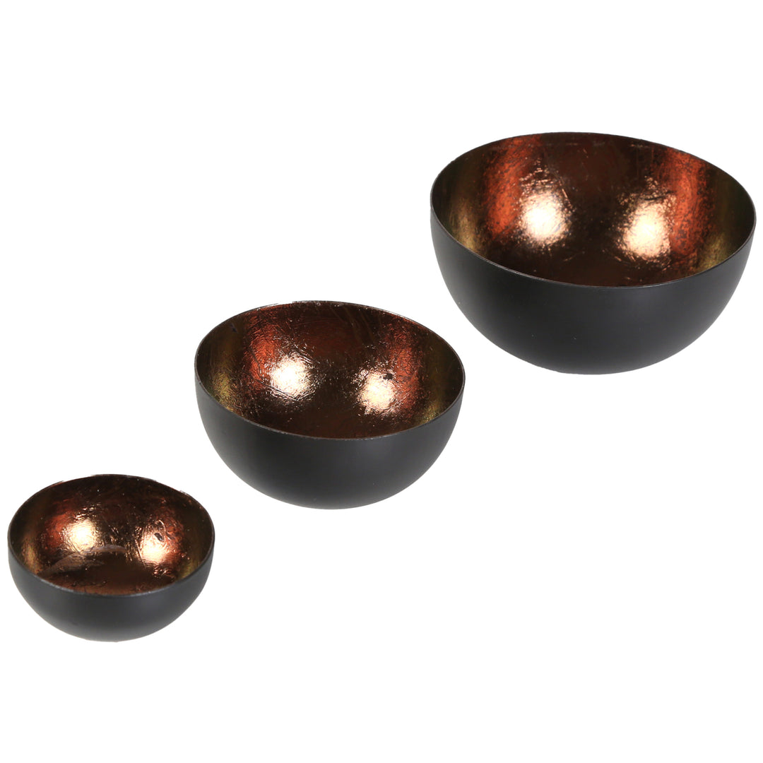 Set of 3 Meo Brown Tealight Holders