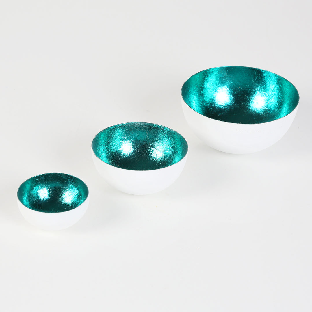 Set of 3 Meo Turquoise Tealight Holders