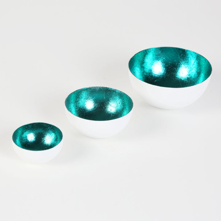 Set of 3 Meo Turquoise Tealight Holders