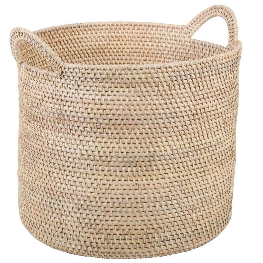 Elie natural rattan basket with handle