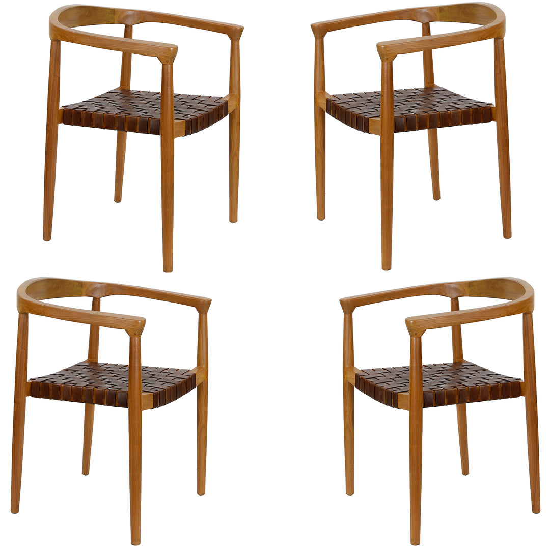Leather dining chair