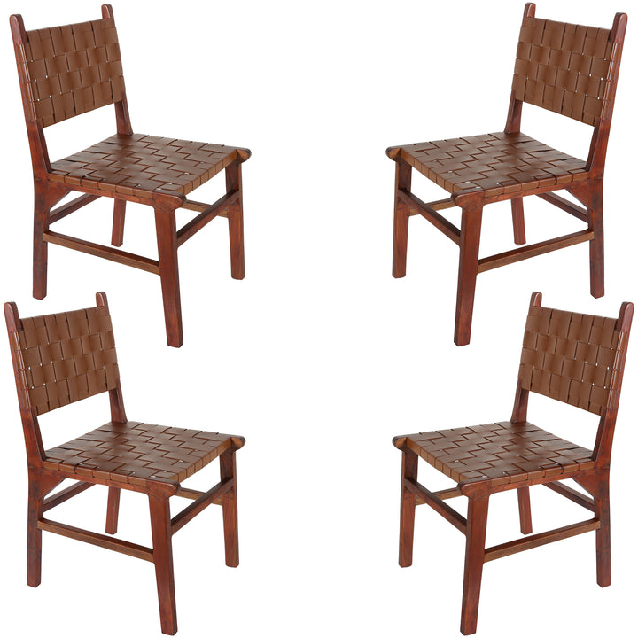 Dining chair Leather chair Brown