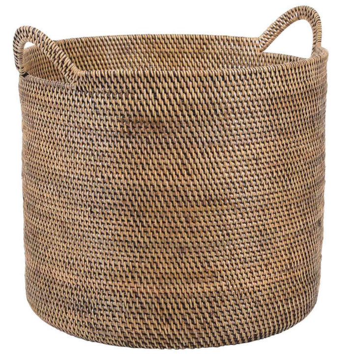 Elie Brown rattan basket with handle