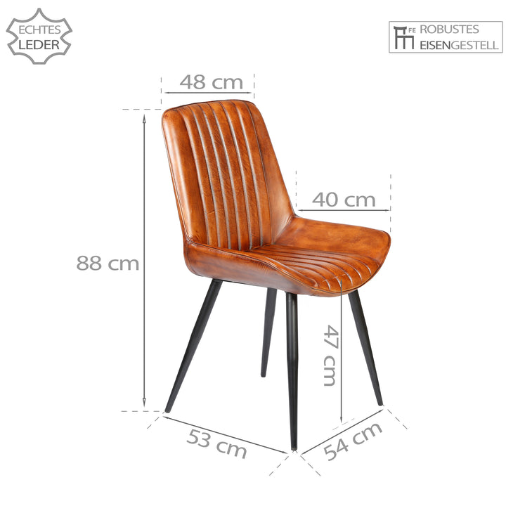 Dining room chair, leather