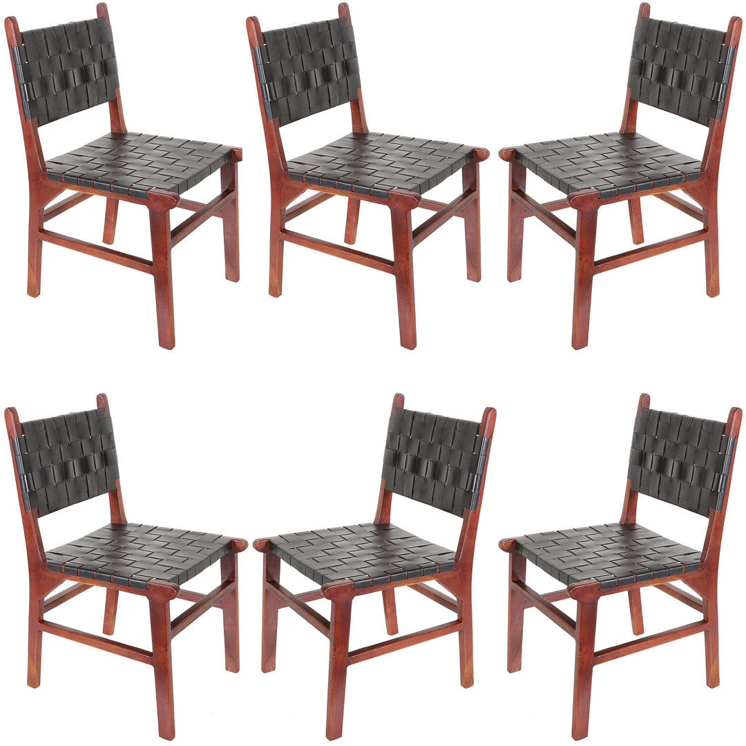 Dining chair Leather chair Black