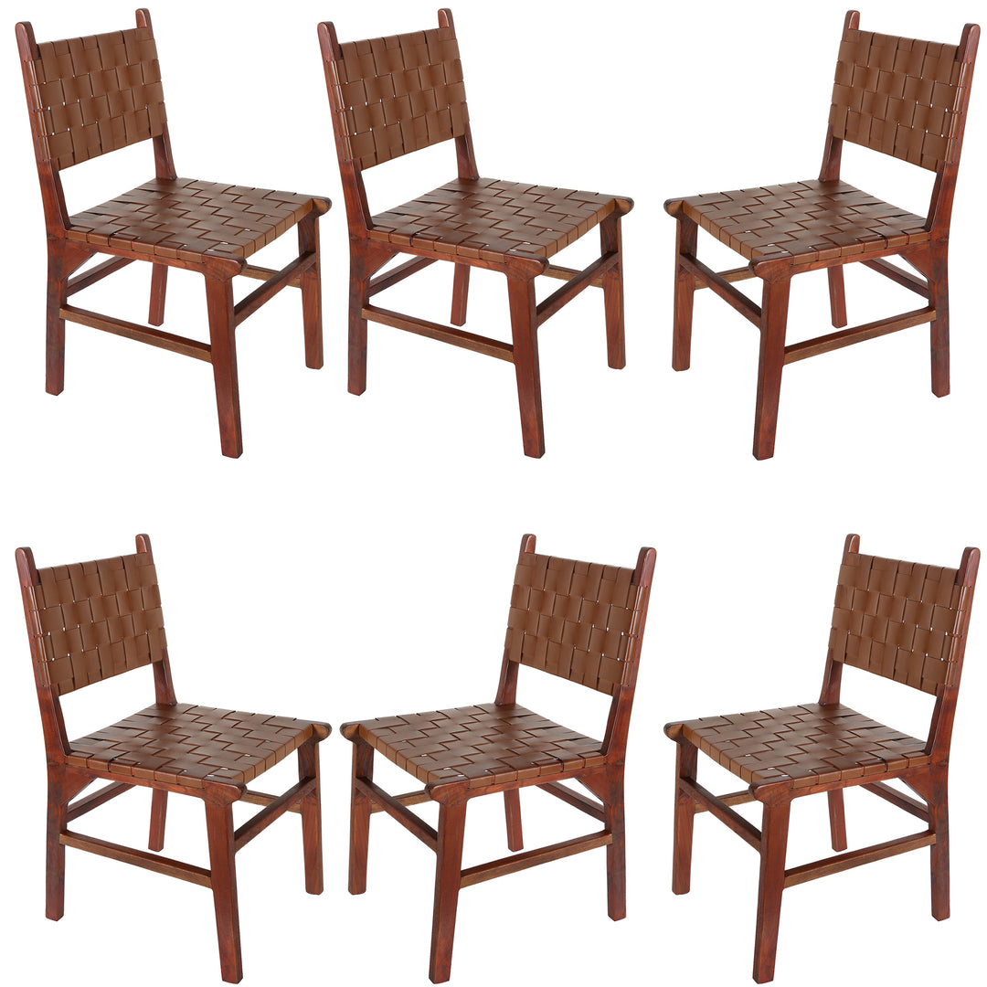 Dining chair Leather chair Brown