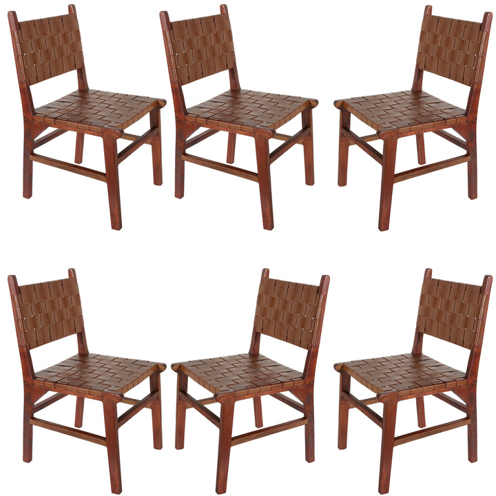 Dining chair Leather chair Brown
