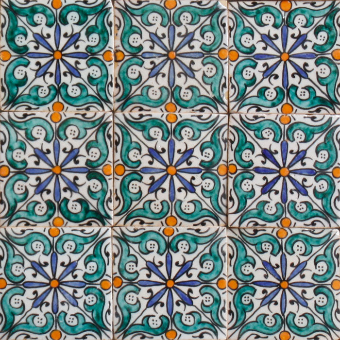 Hand-painted tile Hudah