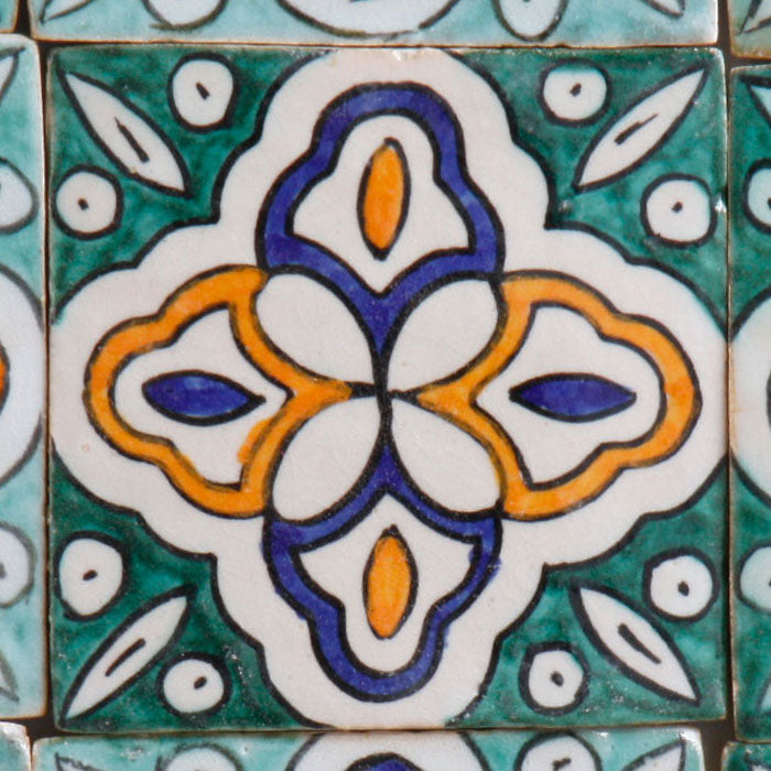 Hand-painted tile Tamara