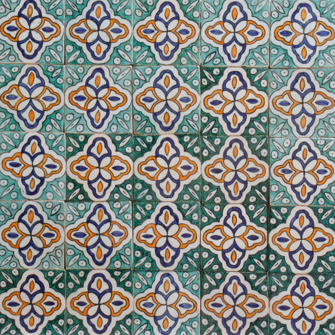 Hand-painted tile Tamara