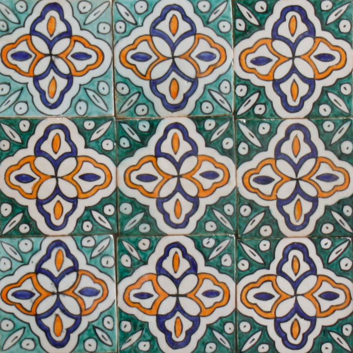 Hand-painted tile Tamara