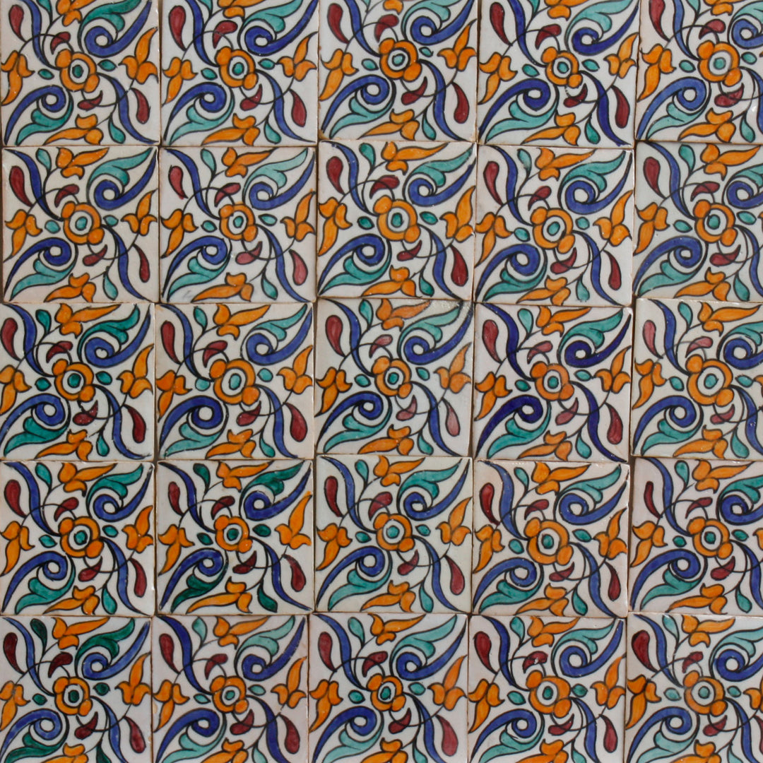 Hand-painted tile Safaa