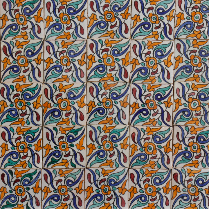 Hand-painted tile Safaa