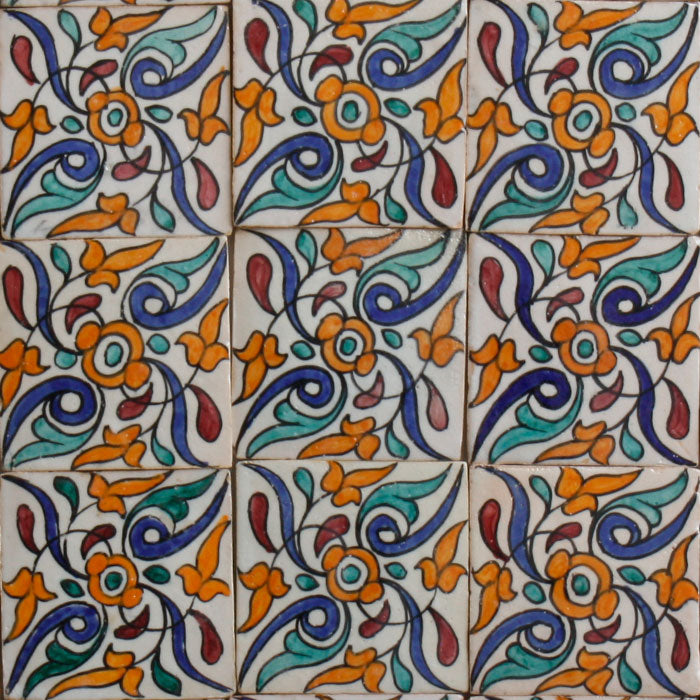 Hand-painted tile Safaa