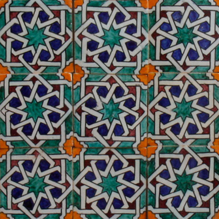 Hand-painted tile Bayan