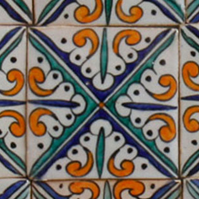 Hand-painted tile Hanin