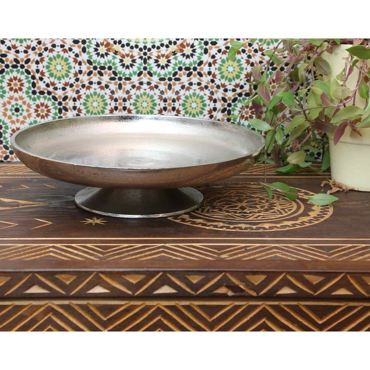 Livorno L silver cake stand with base