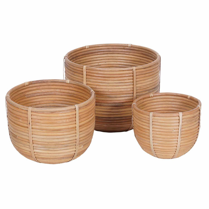 Rattan basket flower basket Cinta set of 3
