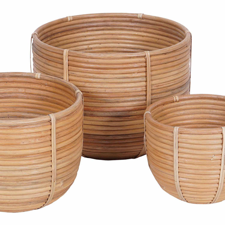 Rattan basket flower basket Cinta set of 3