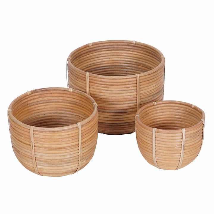 Rattan basket flower basket Cinta set of 3