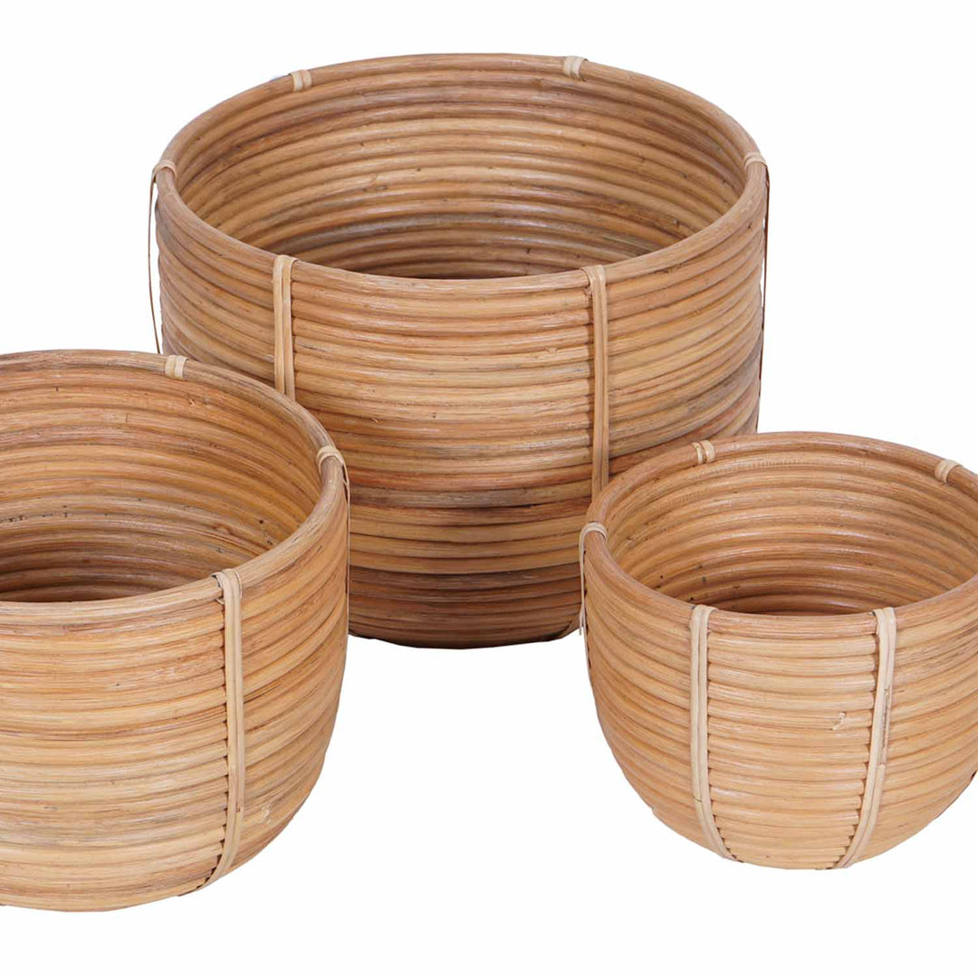 Rattan basket flower basket Cinta set of 3