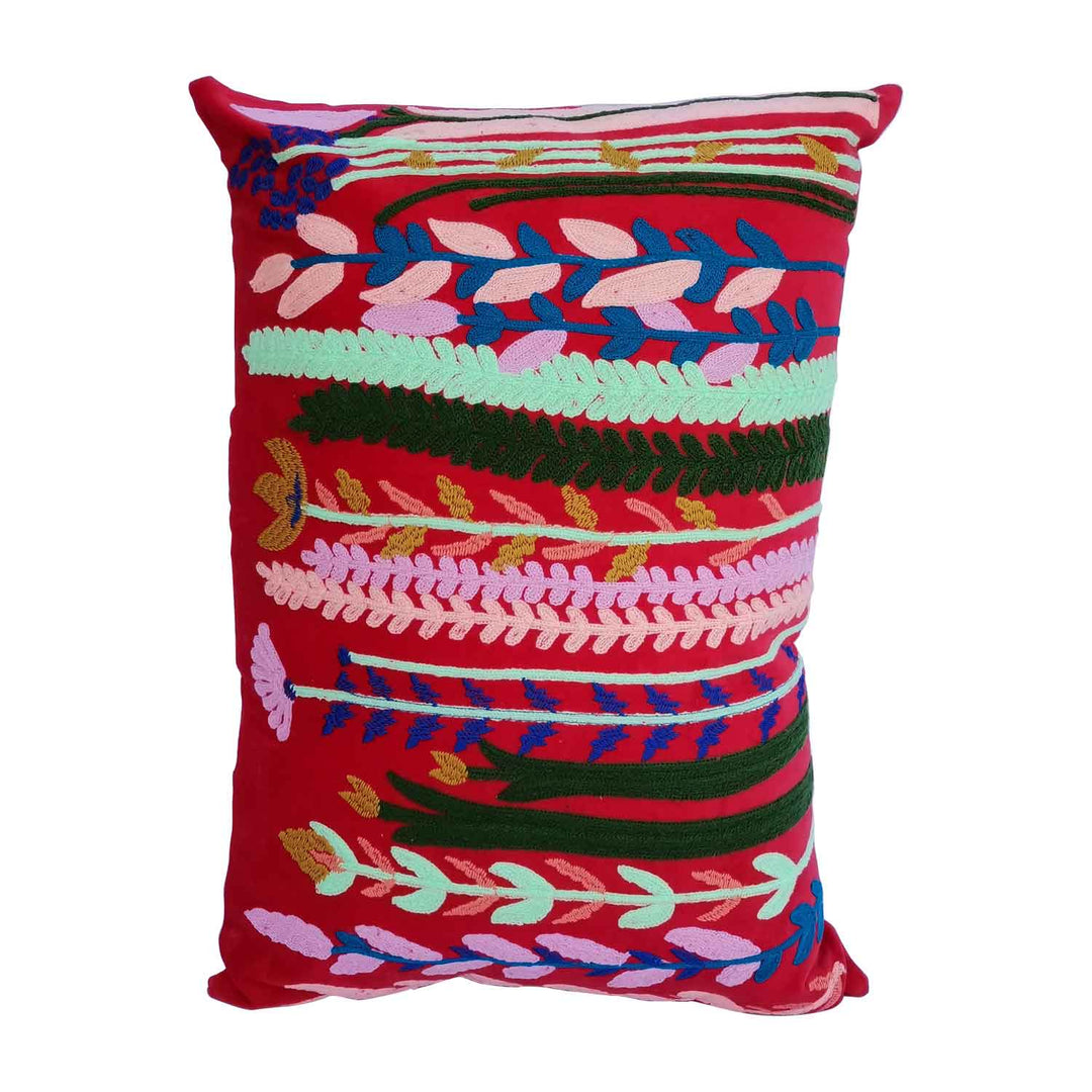 Boho velvet cushion Santa