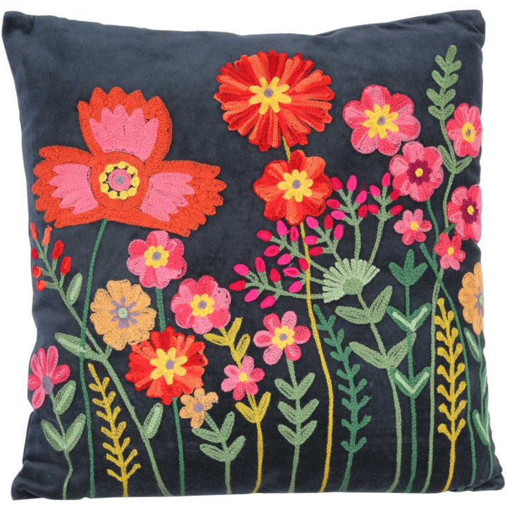 Livia decorative pillow with floral display