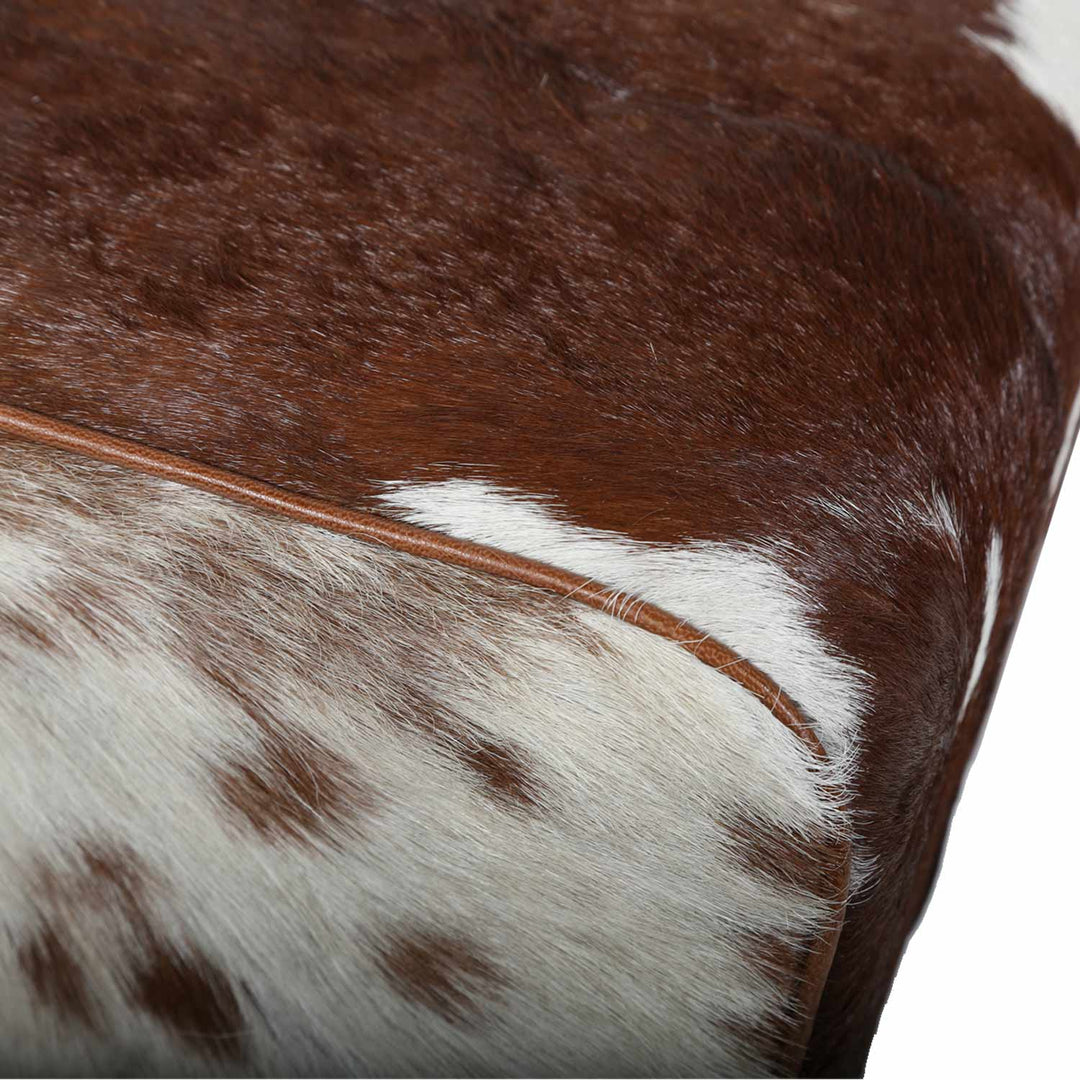 Genuine leather fur stool Benisha