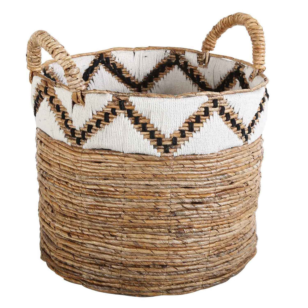 Raja wicker basket with border