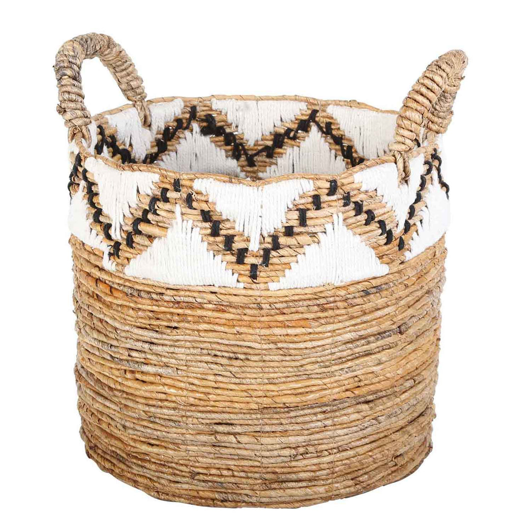 Raja wicker basket with border