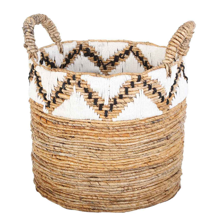 Raja wicker basket with border