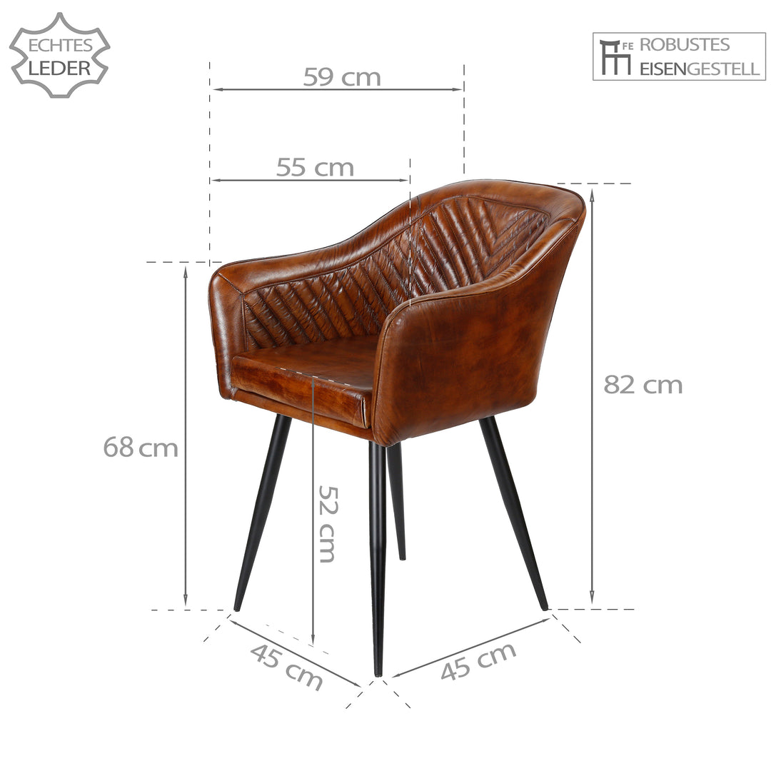 Brown leather armchair