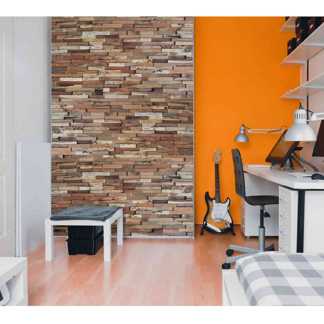 Wood wall paneling Natural Coral
