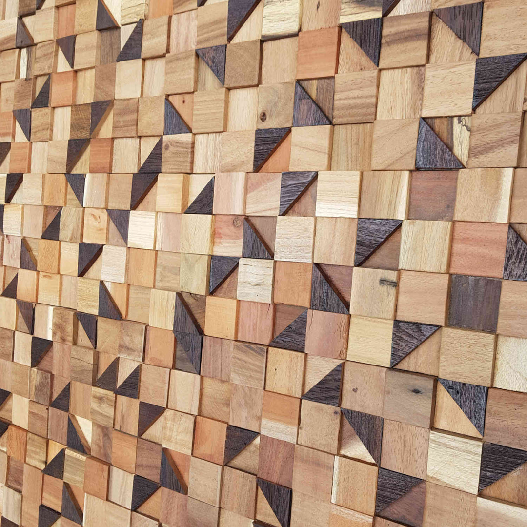 Wood wall paneling Pyramid Cube